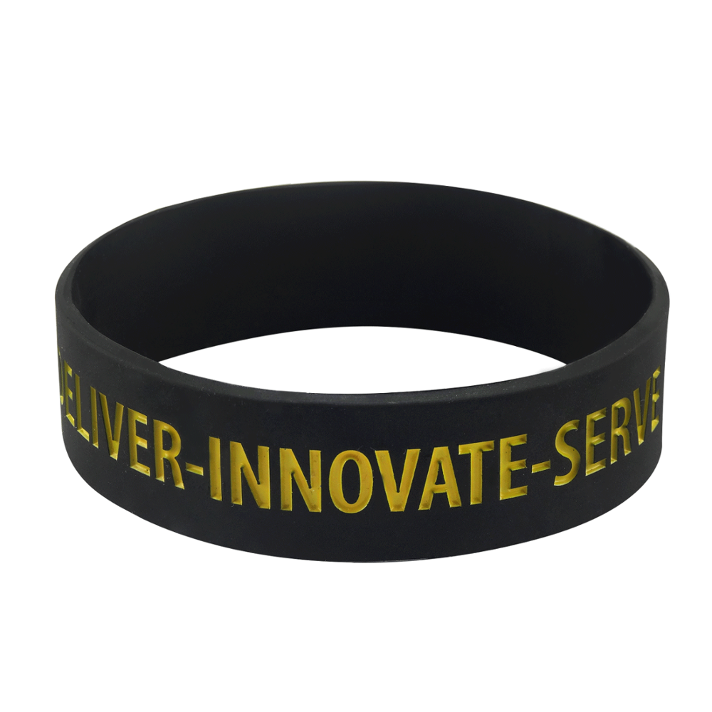 25mm Wide Silicon Wristbands