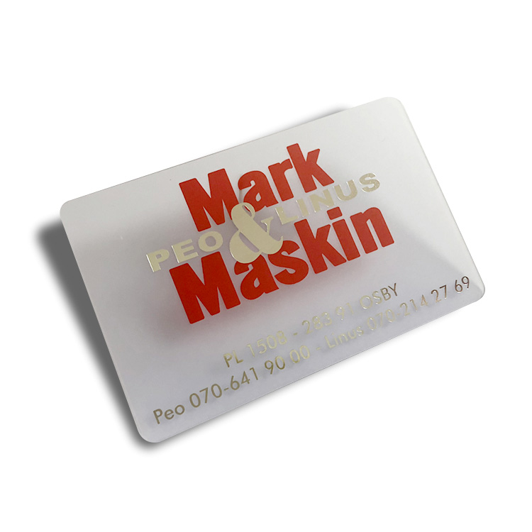 Transparent Plastic Cards